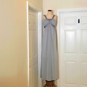 Cachet silver prom dress size 10